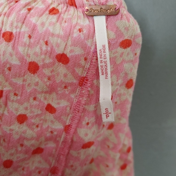 FREE People pink peasant blouse size S - Picture 10 of 12